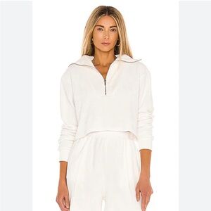 COPY - Lovers and Friends Half Zip Pullover in White